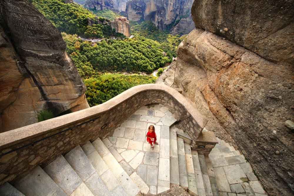 Meteora monastery stairs
