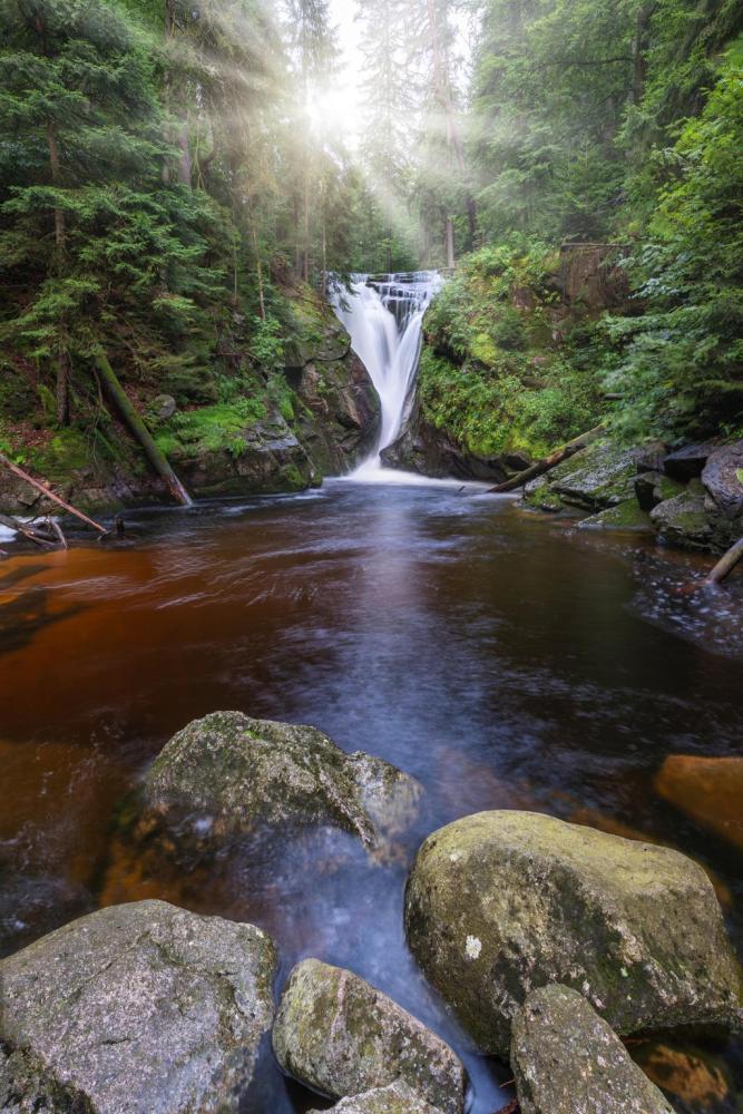 Karkonosze mountain trail scenic views Poland