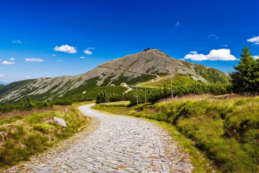 Karkonosze waterfalls hiking Poland