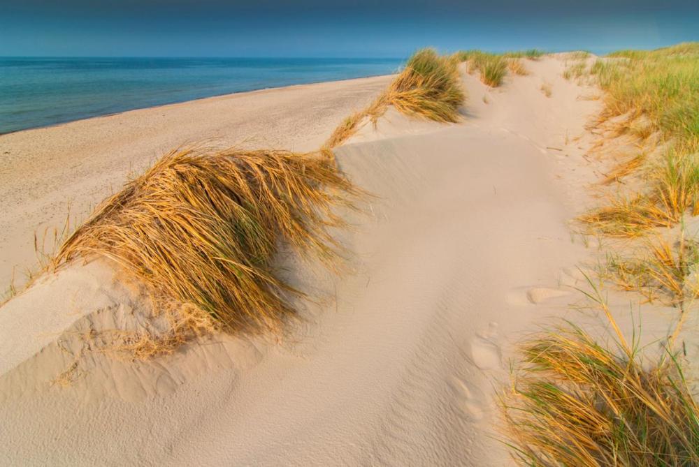 Baltic coast dunes hiking trail Poland