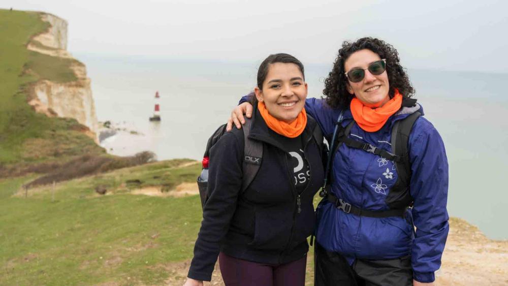 View of the white cliffs at Seven Sisters & Beachy Head