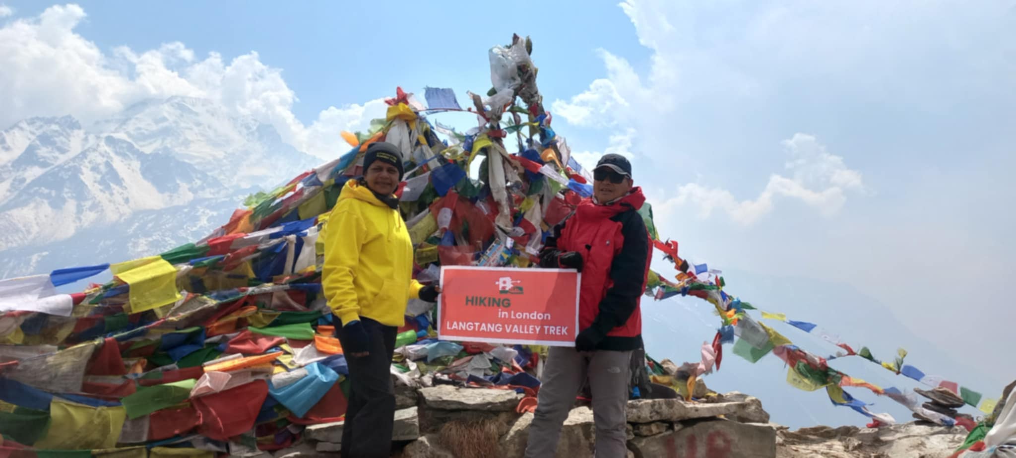 Reaching 4,400 meters in Nepal’s Langtang Valley Trek Adventure rekker standing at 4,400 meters in Nepal’s Langtang Valley with panoramic Himalayan scenery